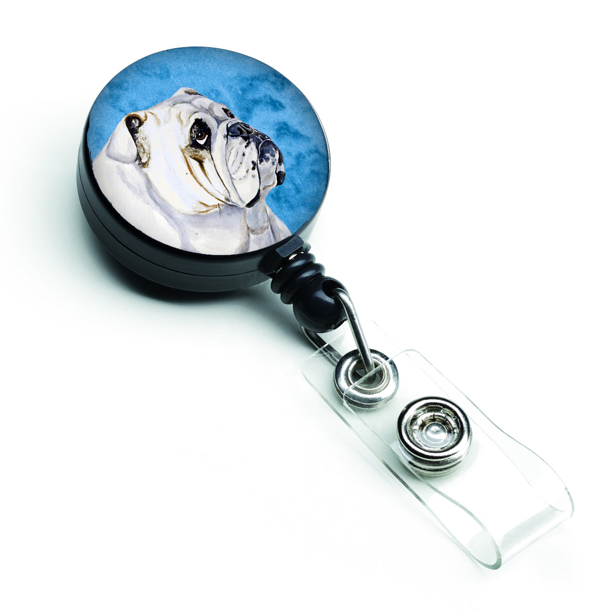 Blue Bulldog English Retractable Badge Reel LH9364BUBR