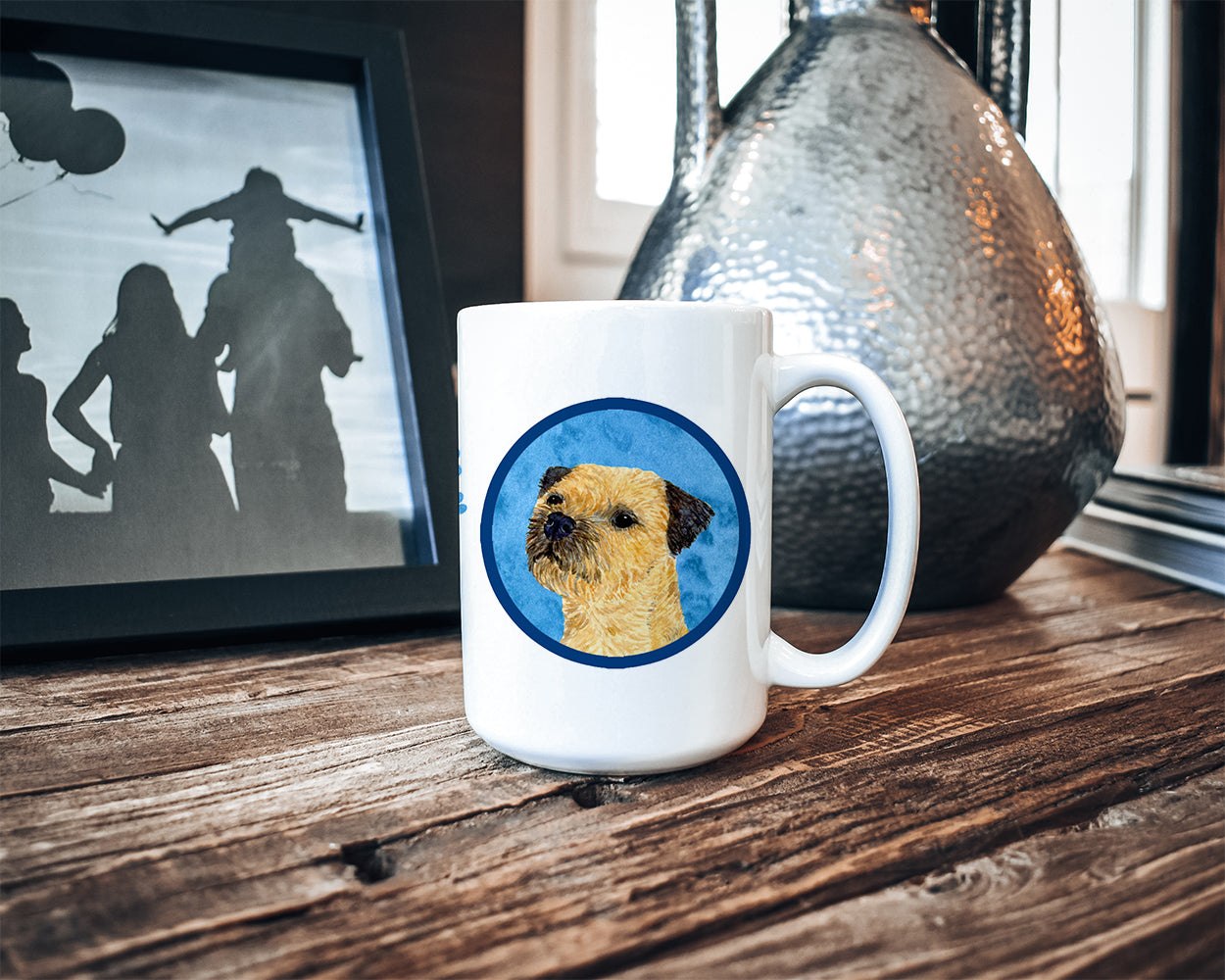 Border Terrier  Dishwasher Safe Microwavable Ceramic Coffee Mug 15 ounce