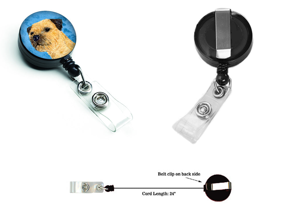 Blue Border Terrier Retractable Badge Reel LH9368BUBR  the-store.com.