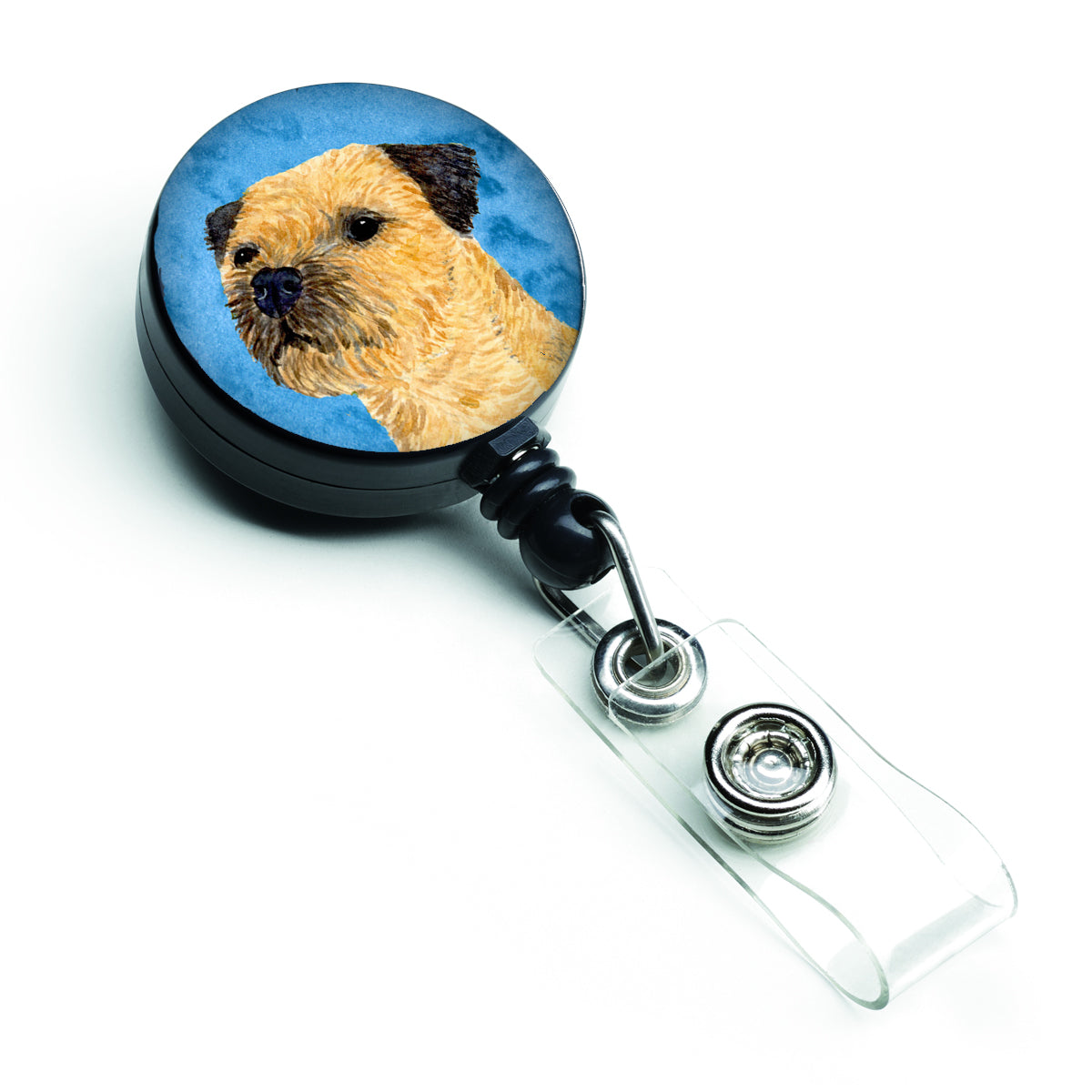 Blue Border Terrier Retractable Badge Reel LH9368BUBR