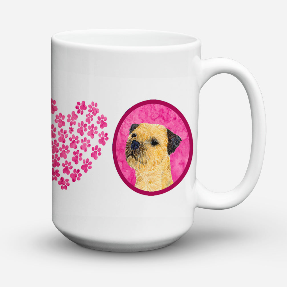 Border Terrier  Dishwasher Safe Microwavable Ceramic Coffee Mug 15 ounce