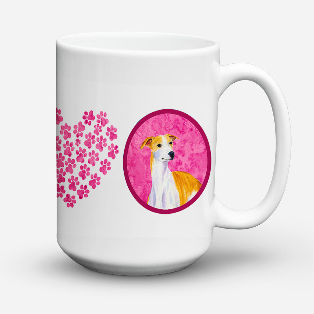 Whippet  Dishwasher Safe Microwavable Ceramic Coffee Mug 15 ounce  the-store.com.