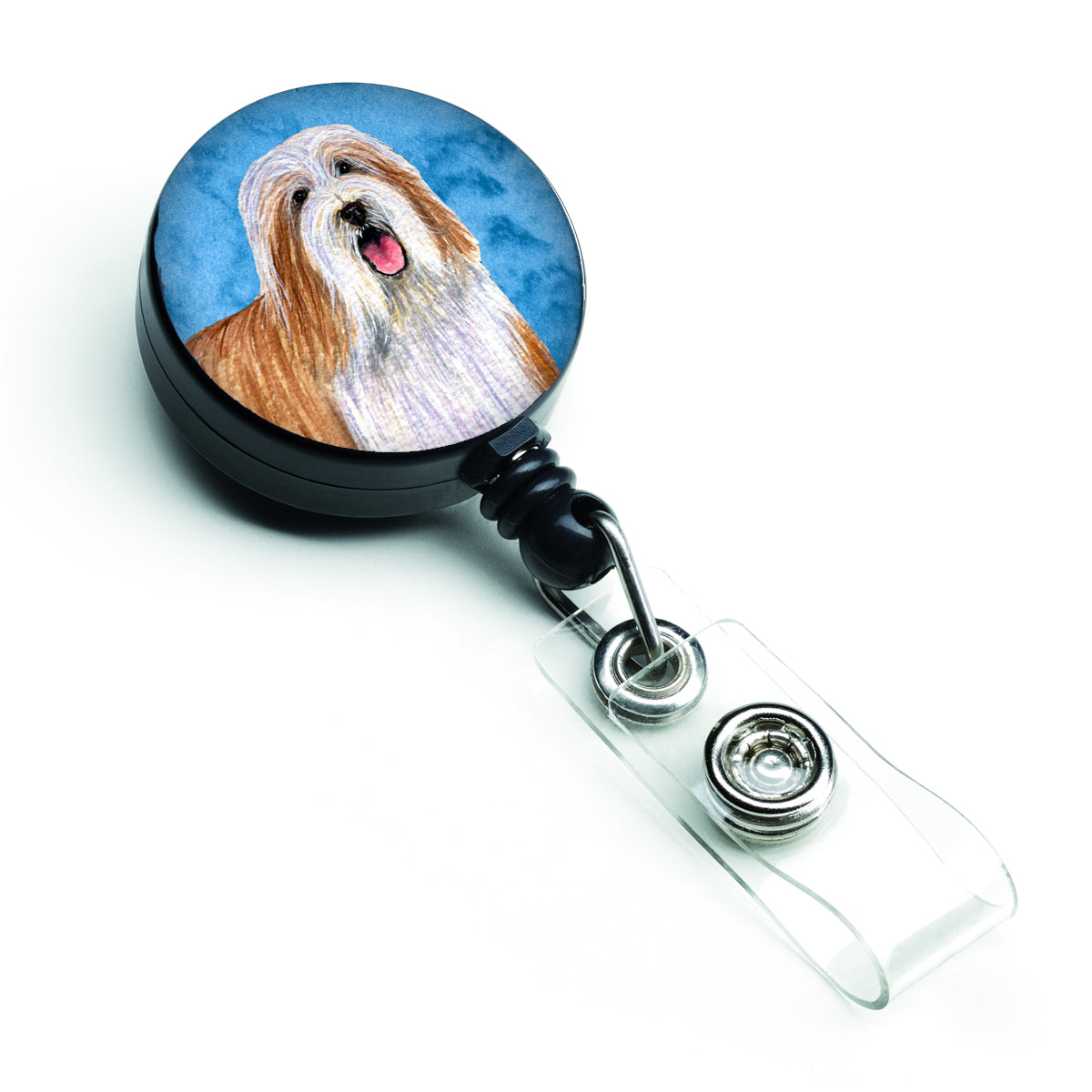Blue Bearded Collie Retractable Badge Reel LH9375BUBR  the-store.com.