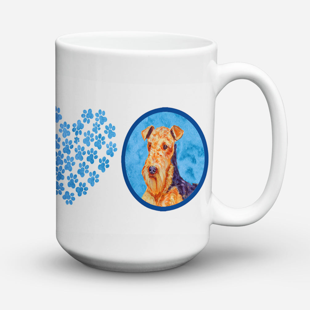 Airedale  Dishwasher Safe Microwavable Ceramic Coffee Mug 15 ounce  the-store.com.