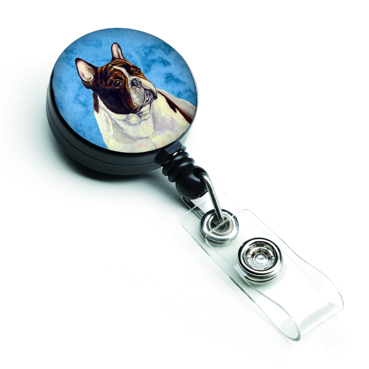 Blue French Bulldog Retractable Badge Reel LH9382BUBR  the-store.com.