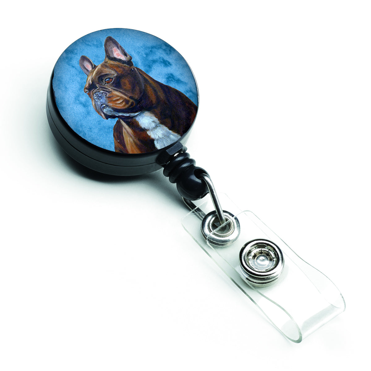 Blue French Bulldog Retractable Badge Reel LH9385BUBR  the-store.com.