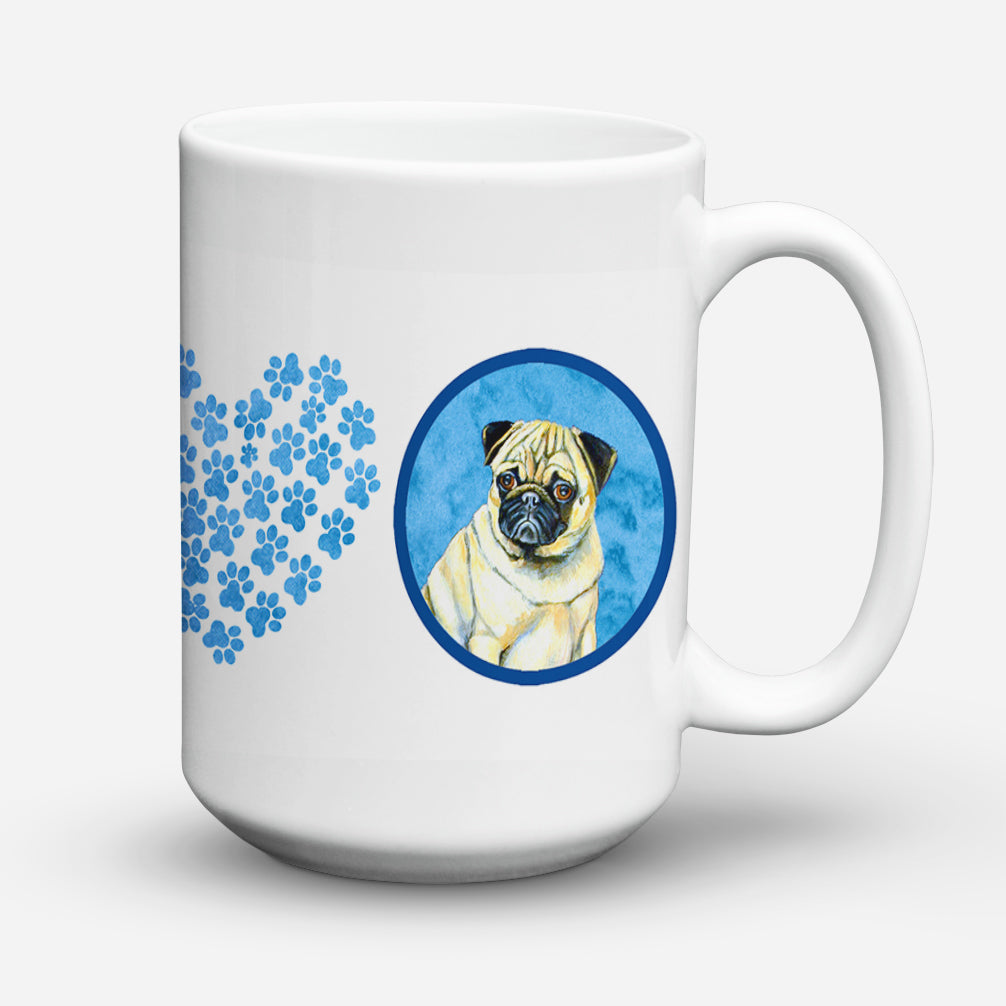 Pug  Dishwasher Safe Microwavable Ceramic Coffee Mug 15 ounce