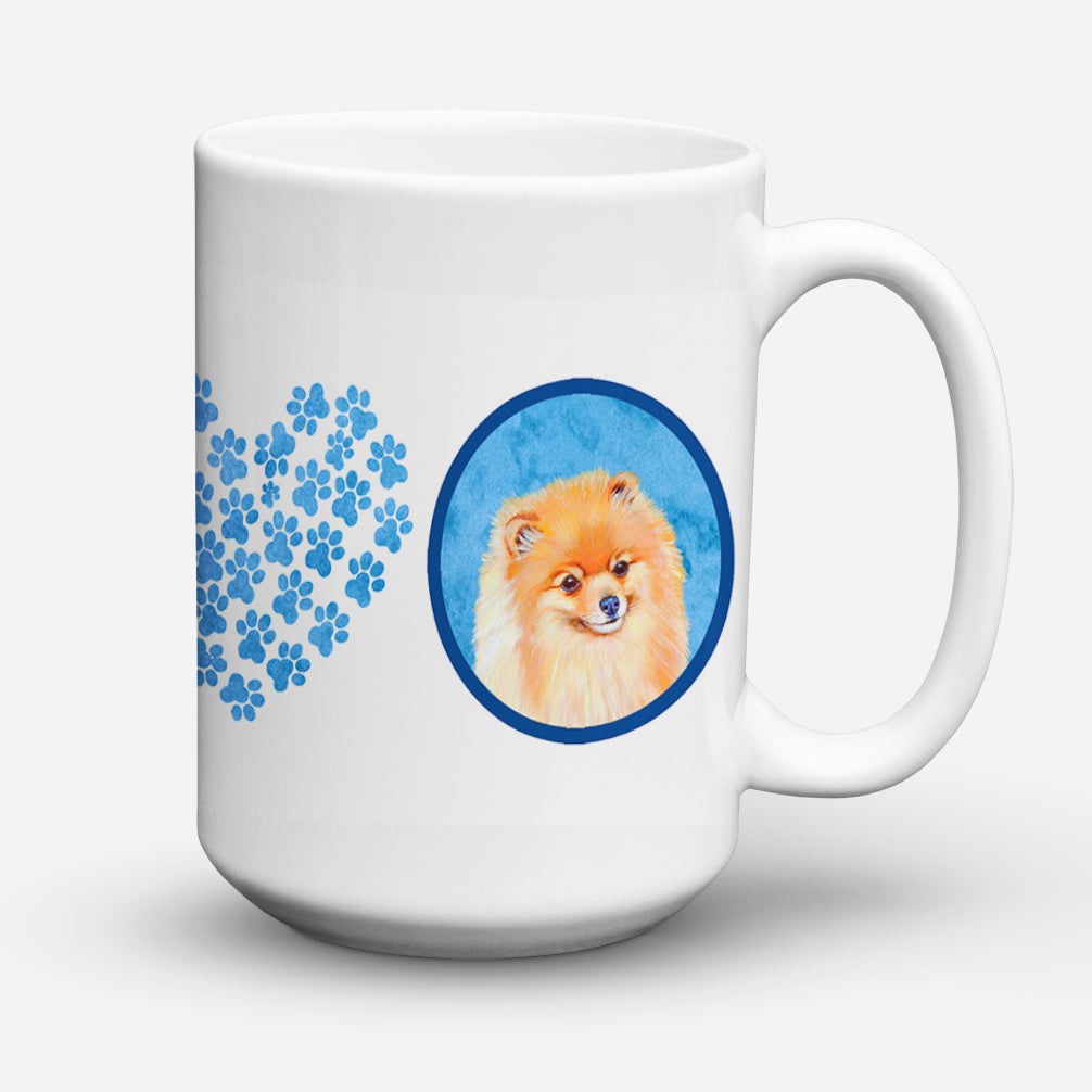 Pomeranian  Dishwasher Safe Microwavable Ceramic Coffee Mug 15 ounce  the-store.com.