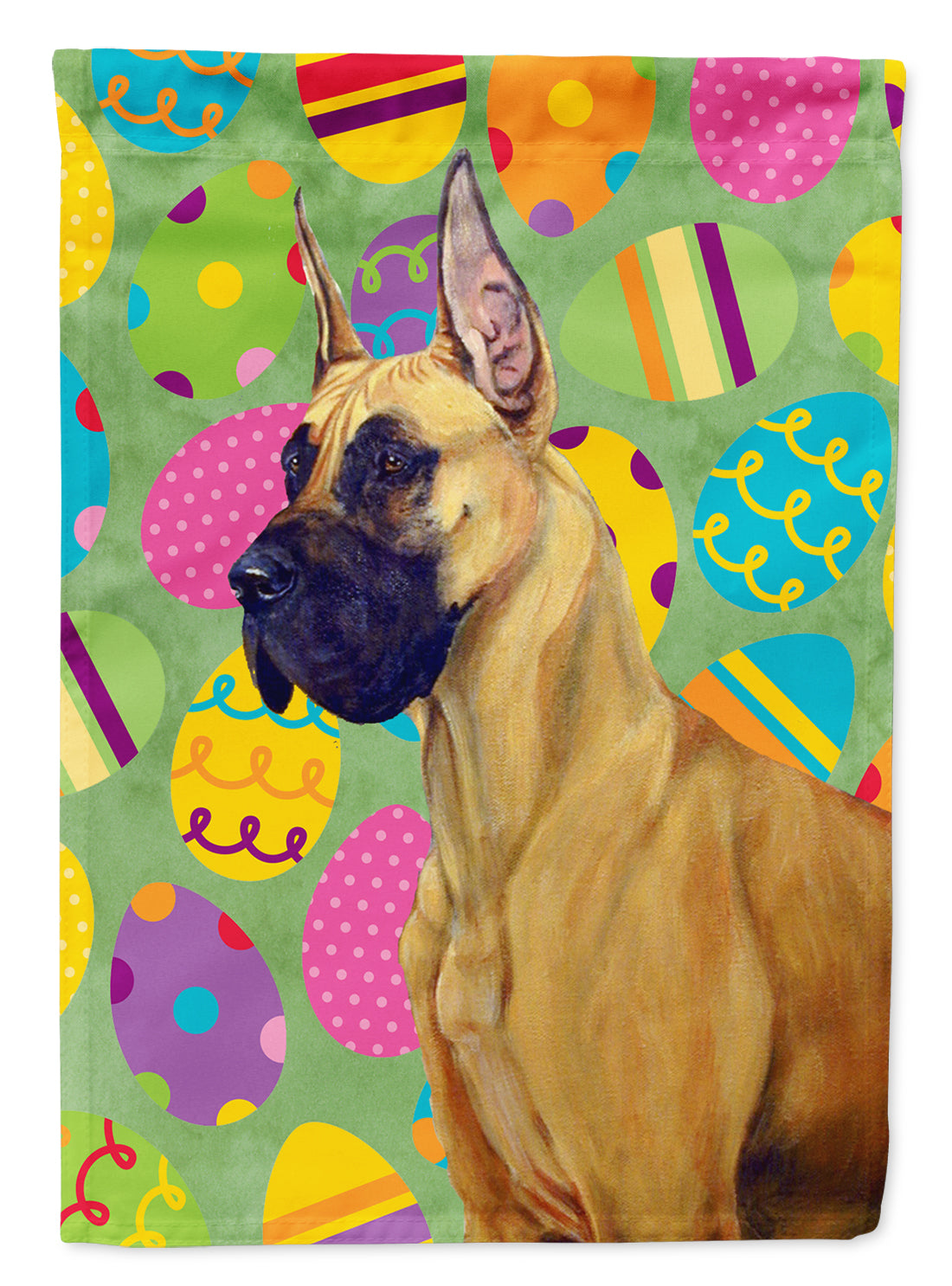 Great Dane Easter Eggtravaganza Flag Canvas House Size