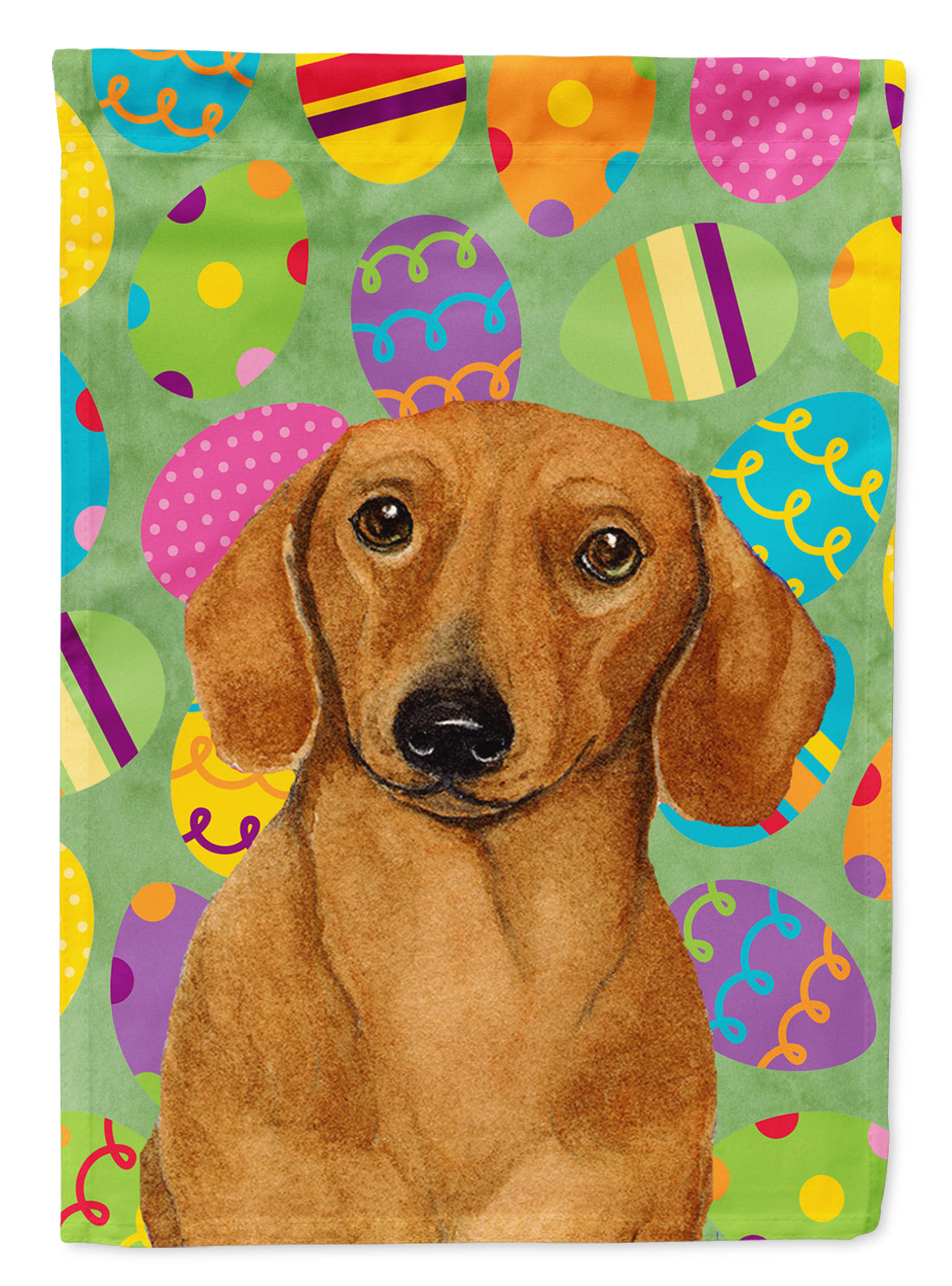 Dachshund Easter Eggtravaganza Flag Canvas House Size  the-store.com.