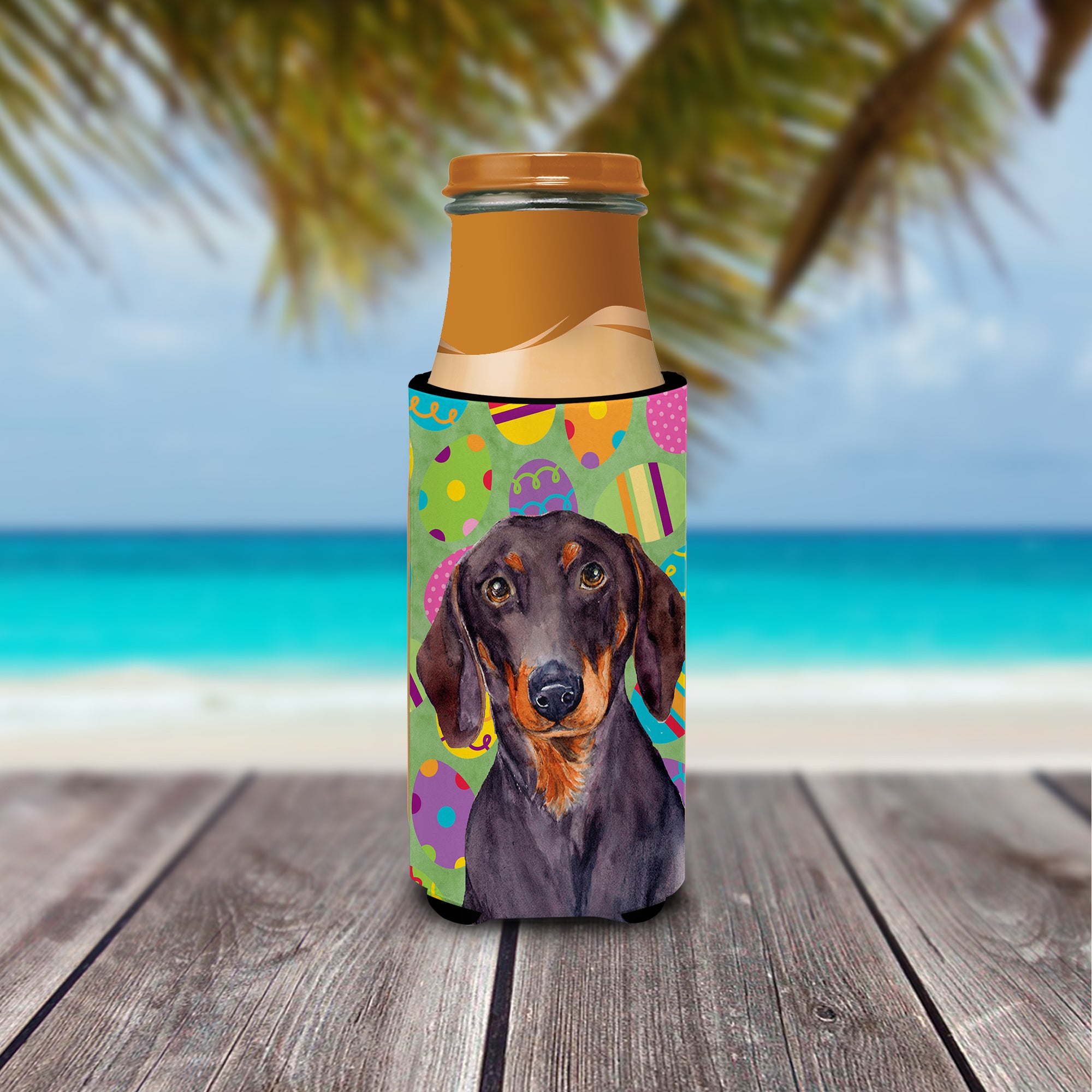 Dachshund Easter Eggtravaganza Ultra Beverage Insulators for slim cans LH9403MUK.