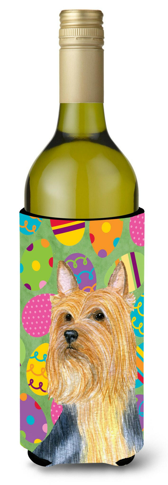 Silky Terrier Easter Eggtravaganza Wine Bottle Beverage Insulator Beverage Insulator Hugger by Caroline&#39;s Treasures