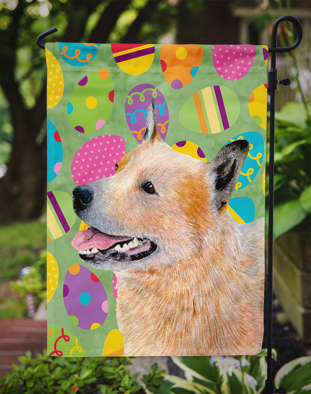 Australian Cattle Dog Easter Eggtravaganza Flag Garden Size  the-store.com.