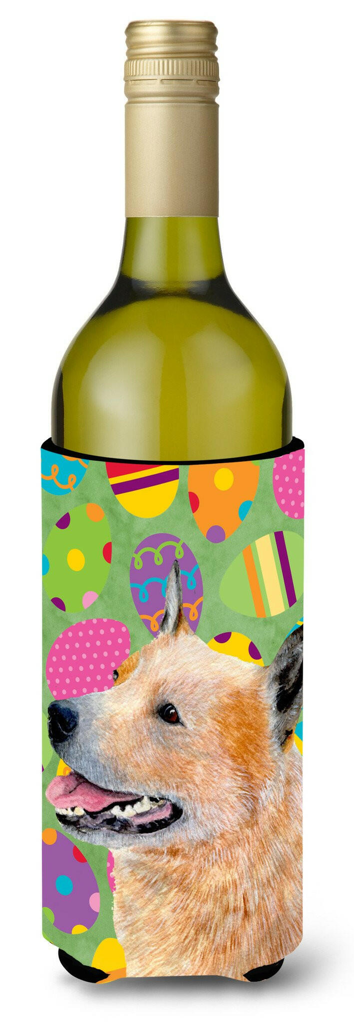 Australian Cattle Dog Easter Eggtravaganza Wine Bottle Beverage Insulator Beverage Insulator Hugger by Caroline&#39;s Treasures