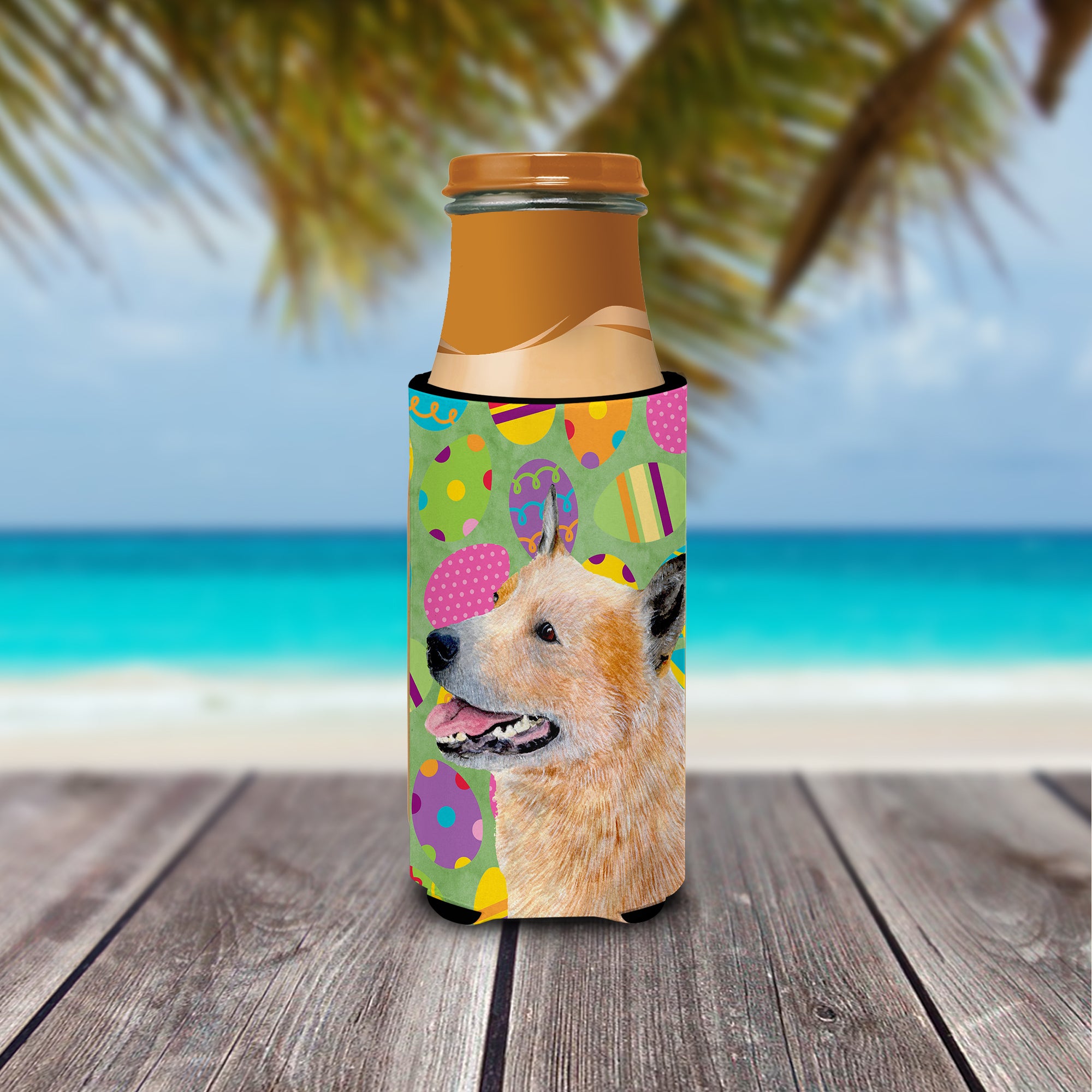 Australian Cattle Dog Easter Eggtravaganza Ultra Beverage Insulators for slim cans LH9407MUK.