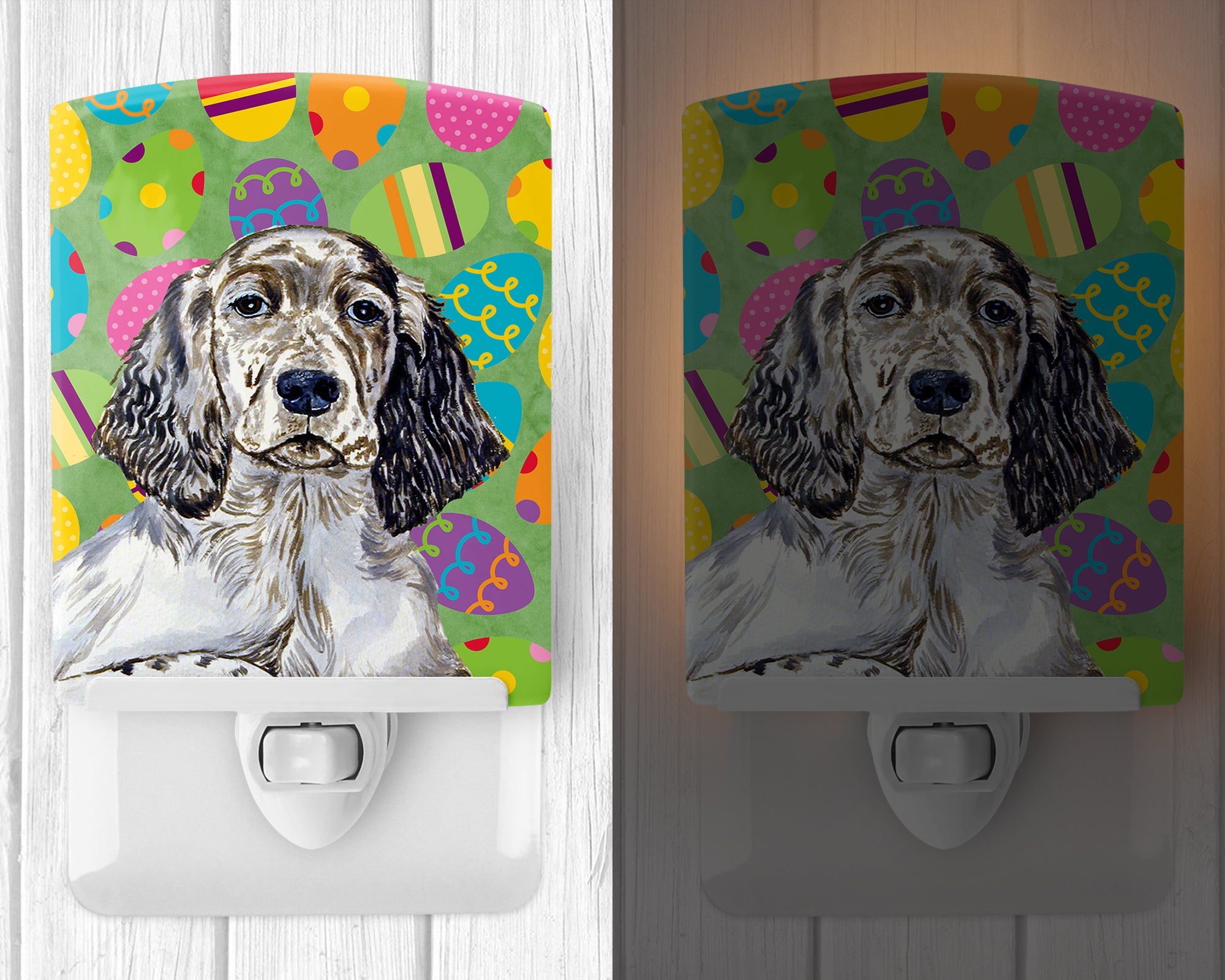 English Setter Easter Eggtravaganza Ceramic Night Light LH9412CNL - the-store.com
