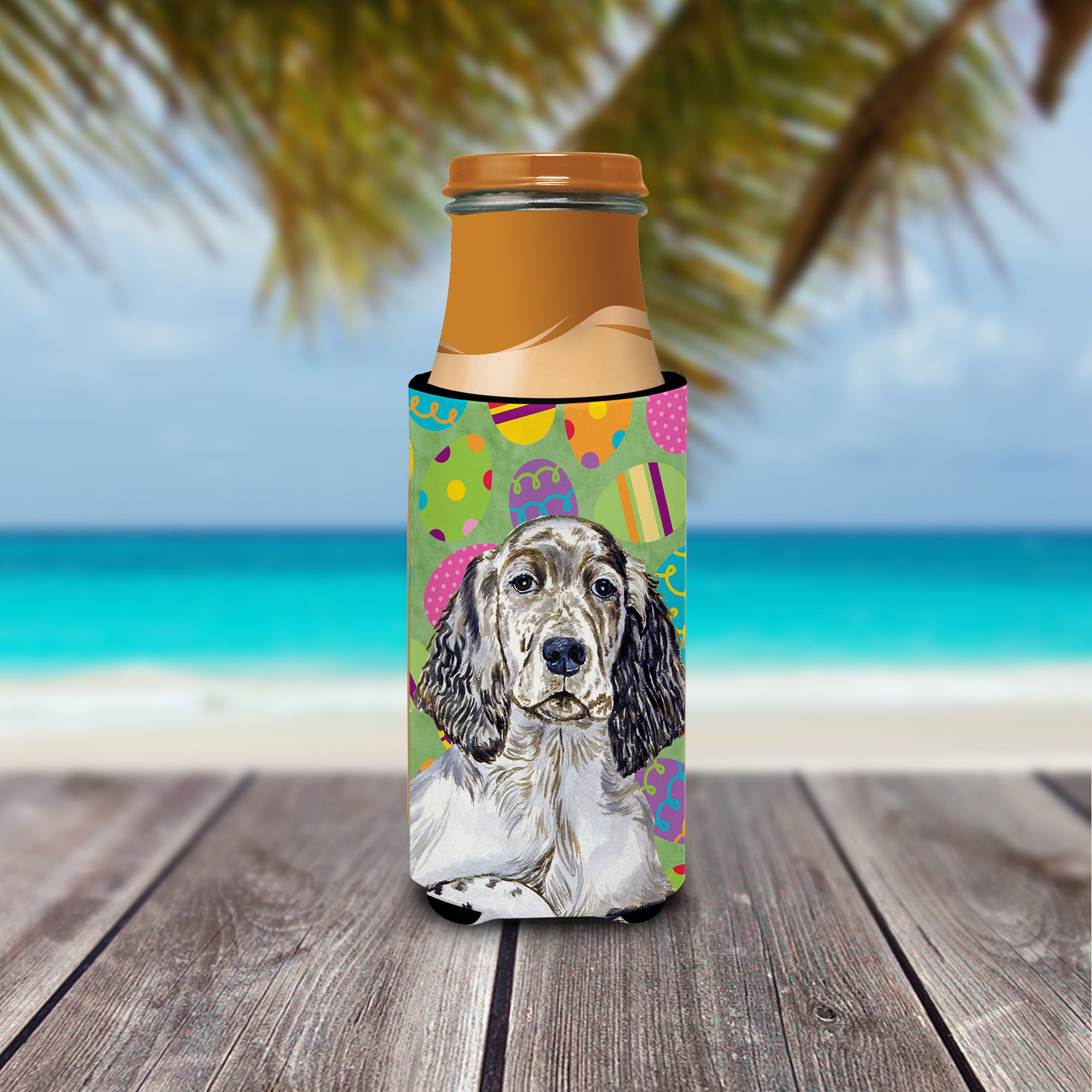 English Setter Easter Eggtravaganza Ultra Beverage Insulators for slim cans LH9412MUK.