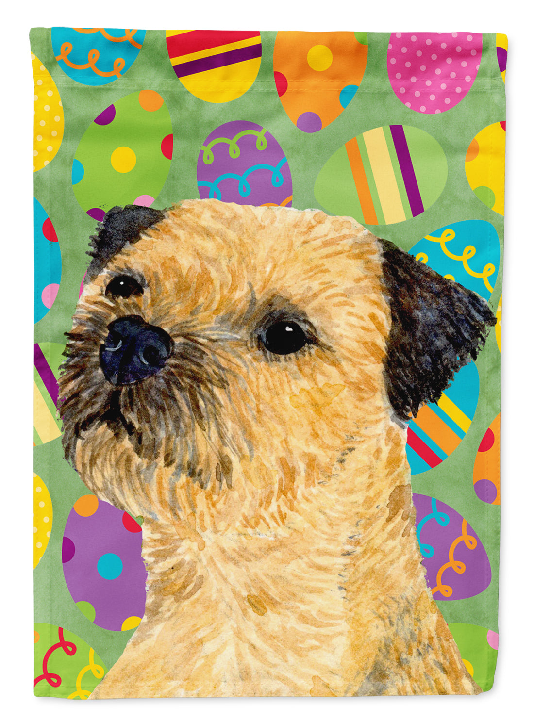 Border Terrier Easter Eggtravaganza Flag Canvas House Size