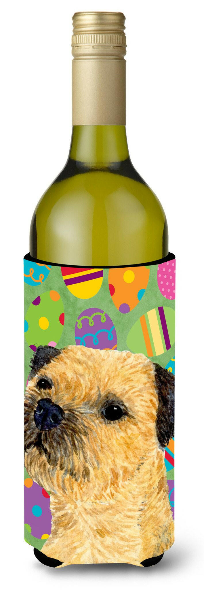 Border Terrier Easter Eggtravaganza Wine Bottle Beverage Insulator Beverage Insulator Hugger by Caroline&#39;s Treasures