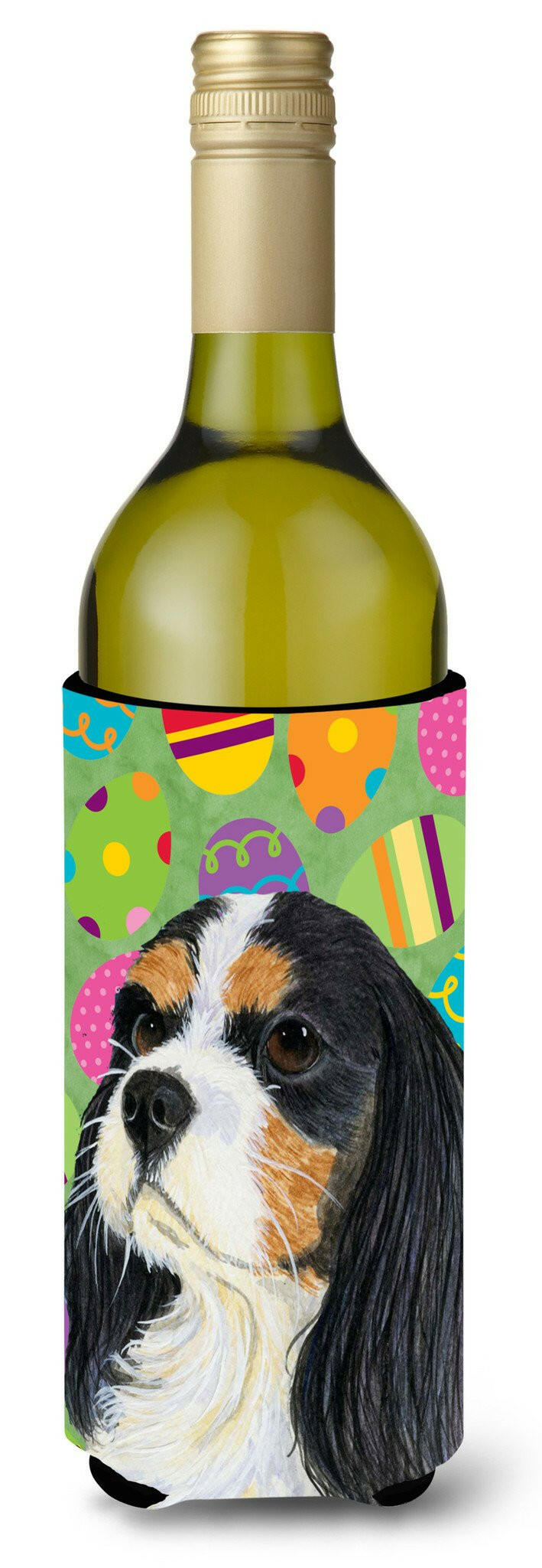 Cavalier Spaniel Easter Eggtravaganza Wine Bottle Beverage Insulator Beverage Insulator Hugger by Caroline&#39;s Treasures
