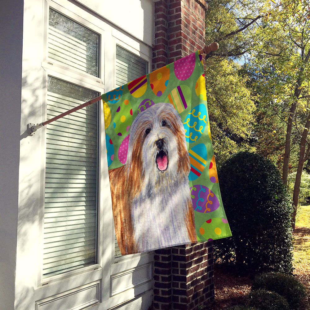 Bearded Collie Easter Eggtravaganza Flag Canvas House Size