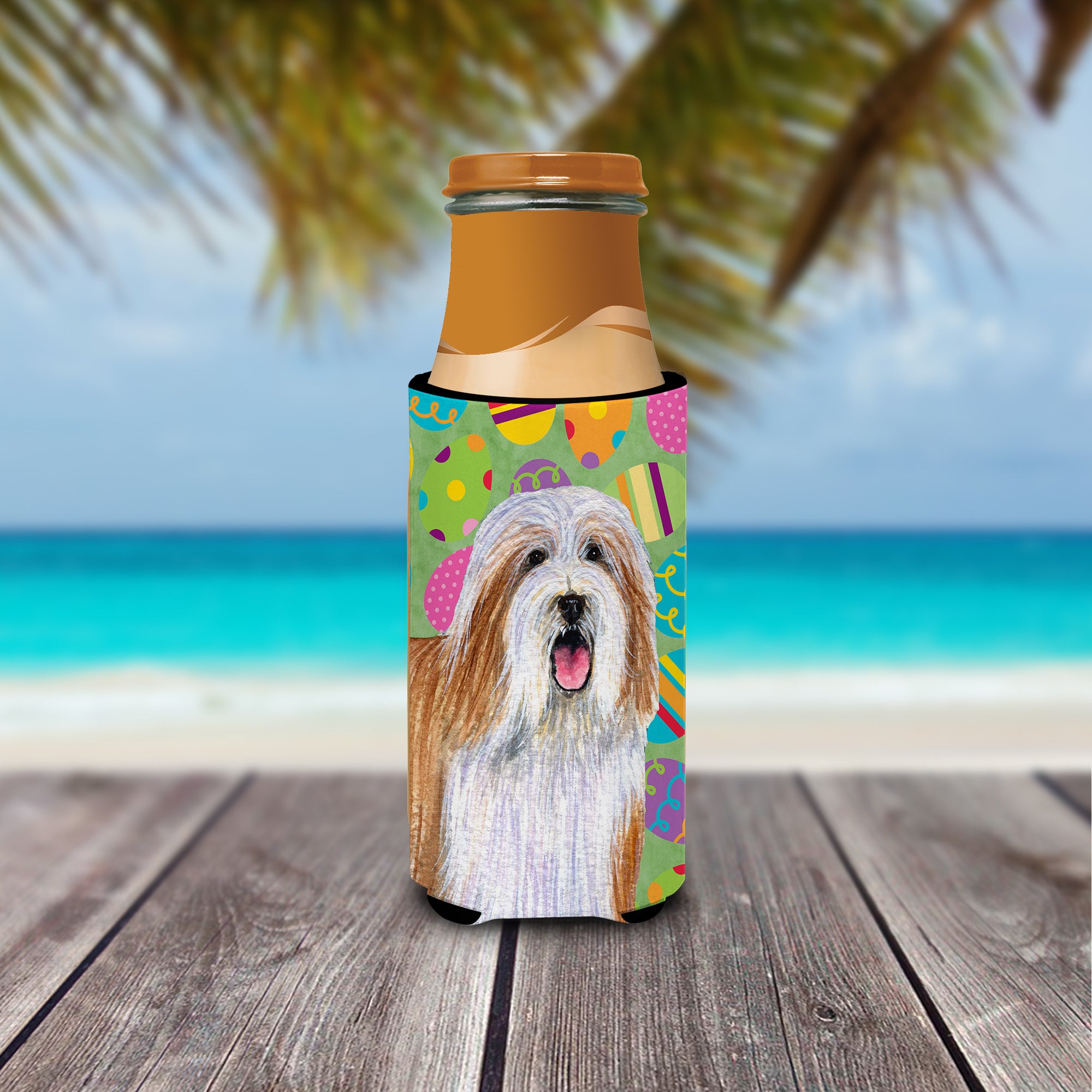 Bearded Collie Easter Eggtravaganza Ultra Beverage Isolateurs pour canettes minces LH9420MUK
