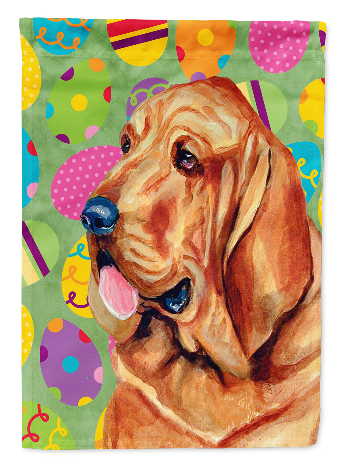 Bloodhound Easter Eggtravaganza Flag Canvas House Size  the-store.com.