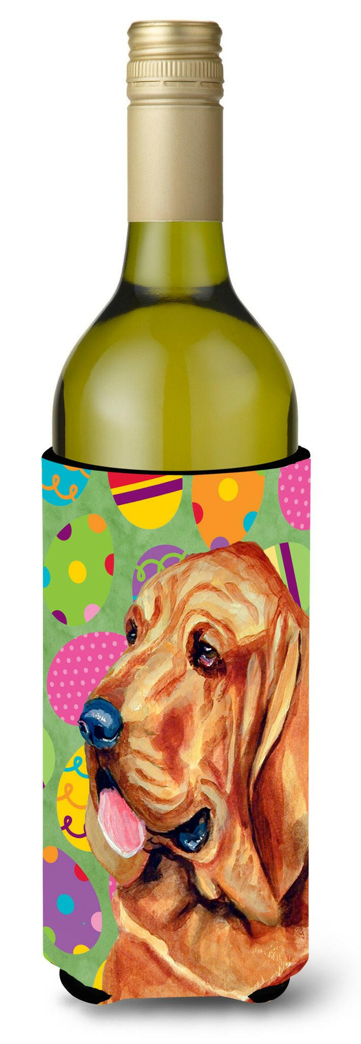 Bloodhound Easter Eggtravaganza Wine Bottle Beverage Insulator Beverage Insulator Hugger by Caroline&#39;s Treasures