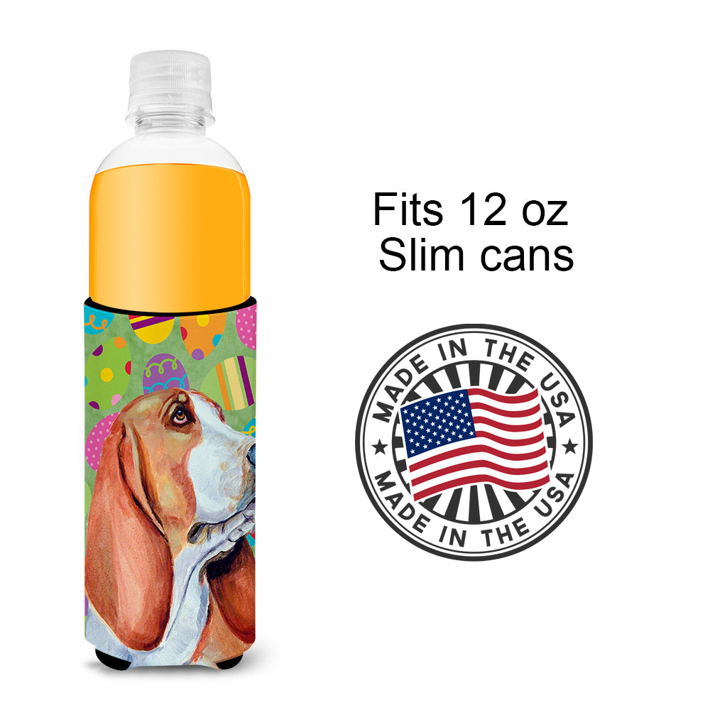 Basset Hound Easter Eggtravaganza Ultra Beverage Insulators for slim cans LH9422MUK
