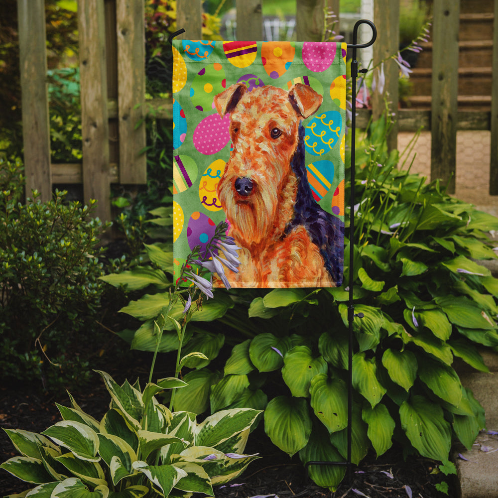 Airedale Easter Eggtravaganza Flag Garden Size