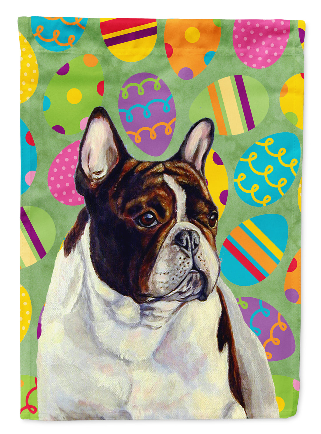 French Bulldog Easter Eggtravaganza Flag Canvas House Size