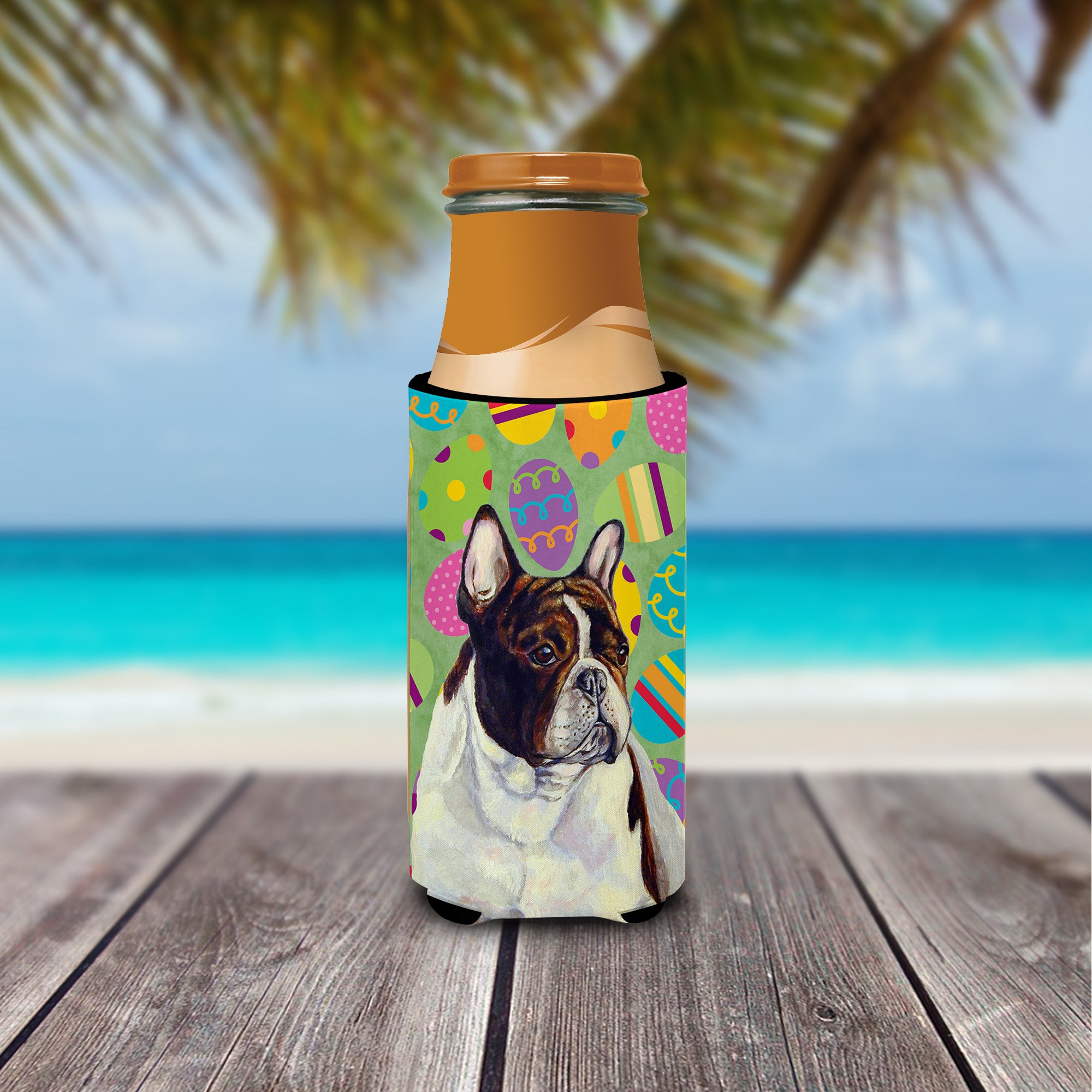 French Bulldog Easter Eggtravaganza Ultra Beverage Insulators for slim cans LH9427MUK.