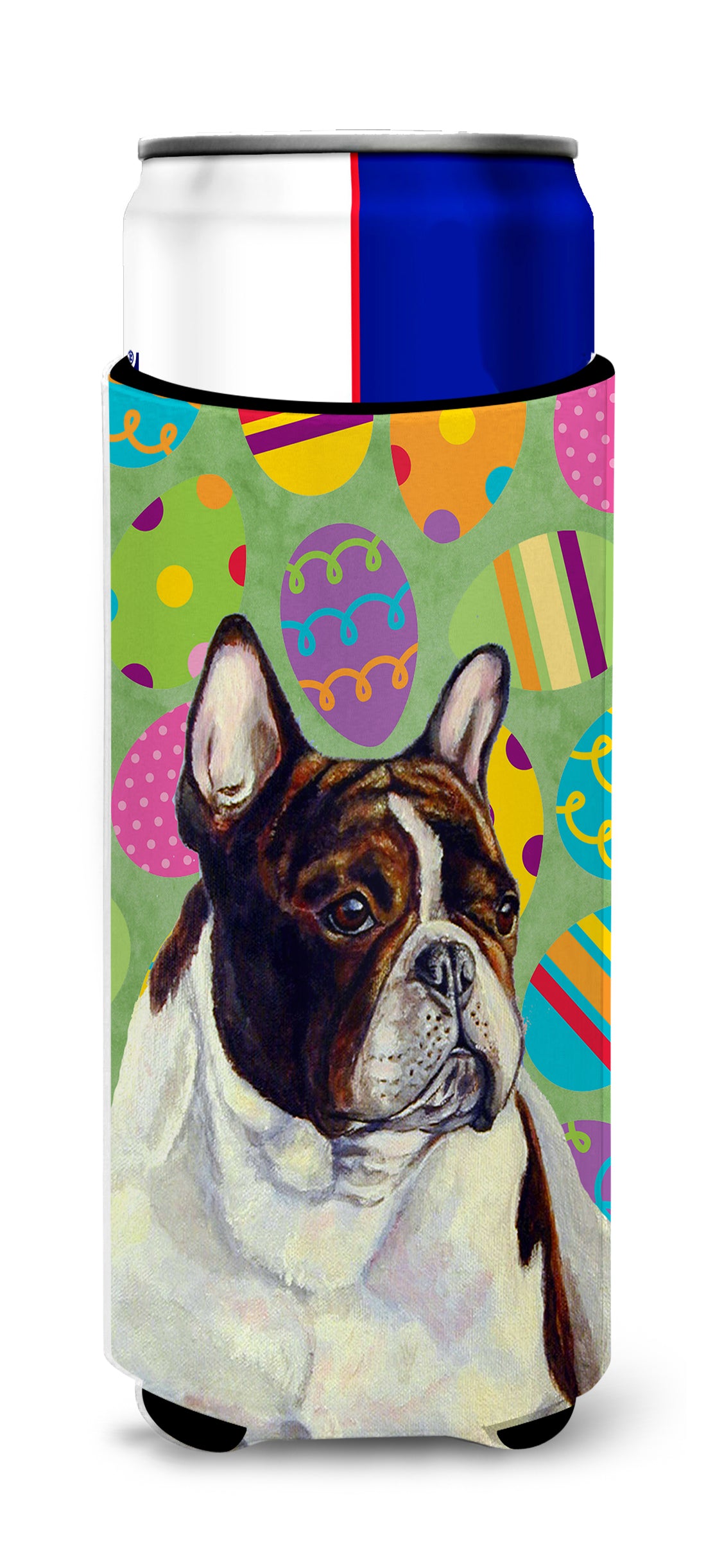 French Bulldog Easter Eggtravaganza Ultra Beverage Insulators for slim cans LH9427MUK.
