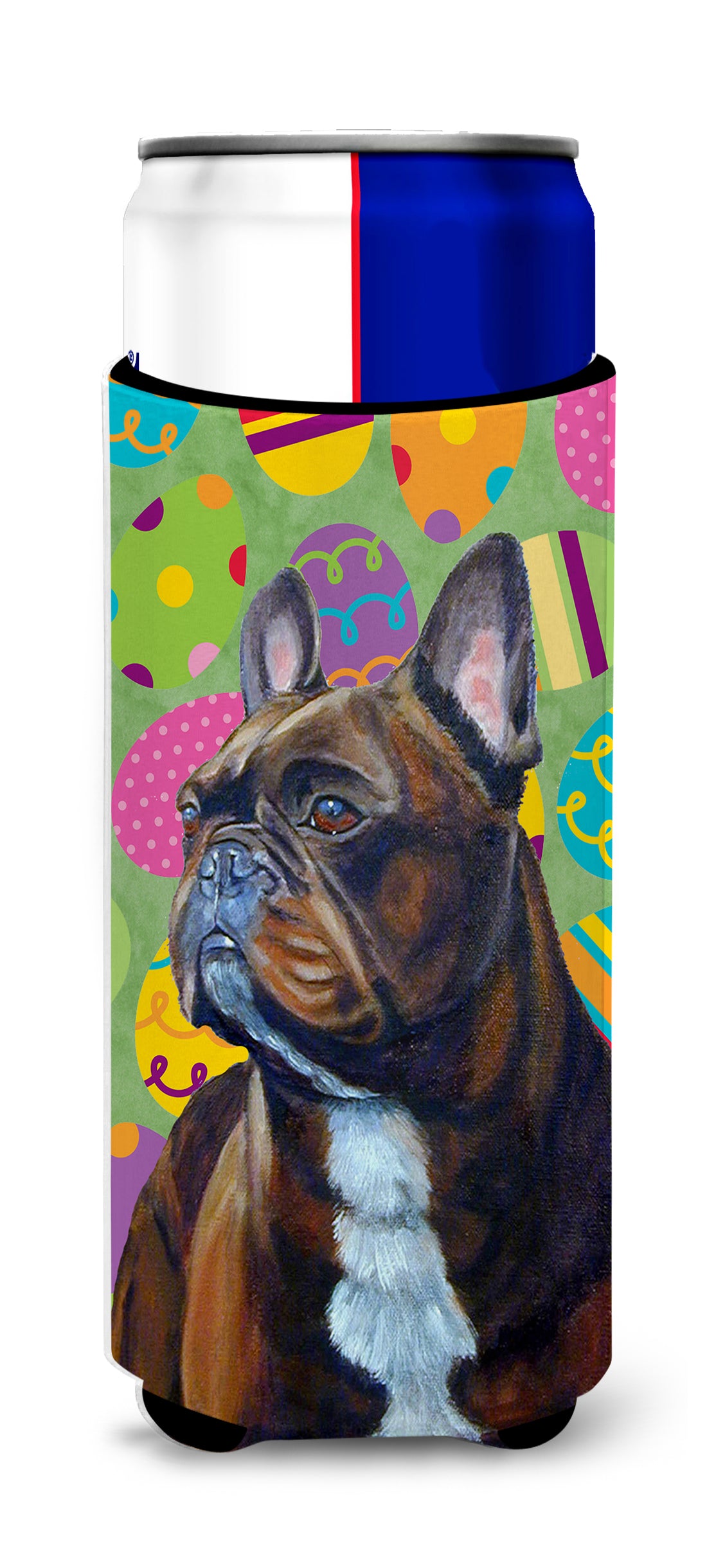 French Bulldog Easter Eggtravaganza Ultra Beverage Insulators for slim cans LH9430MUK.