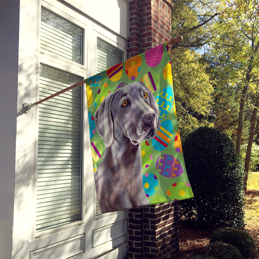 Weimaraner Easter Eggtravaganza Flag Canvas House Size  the-store.com.