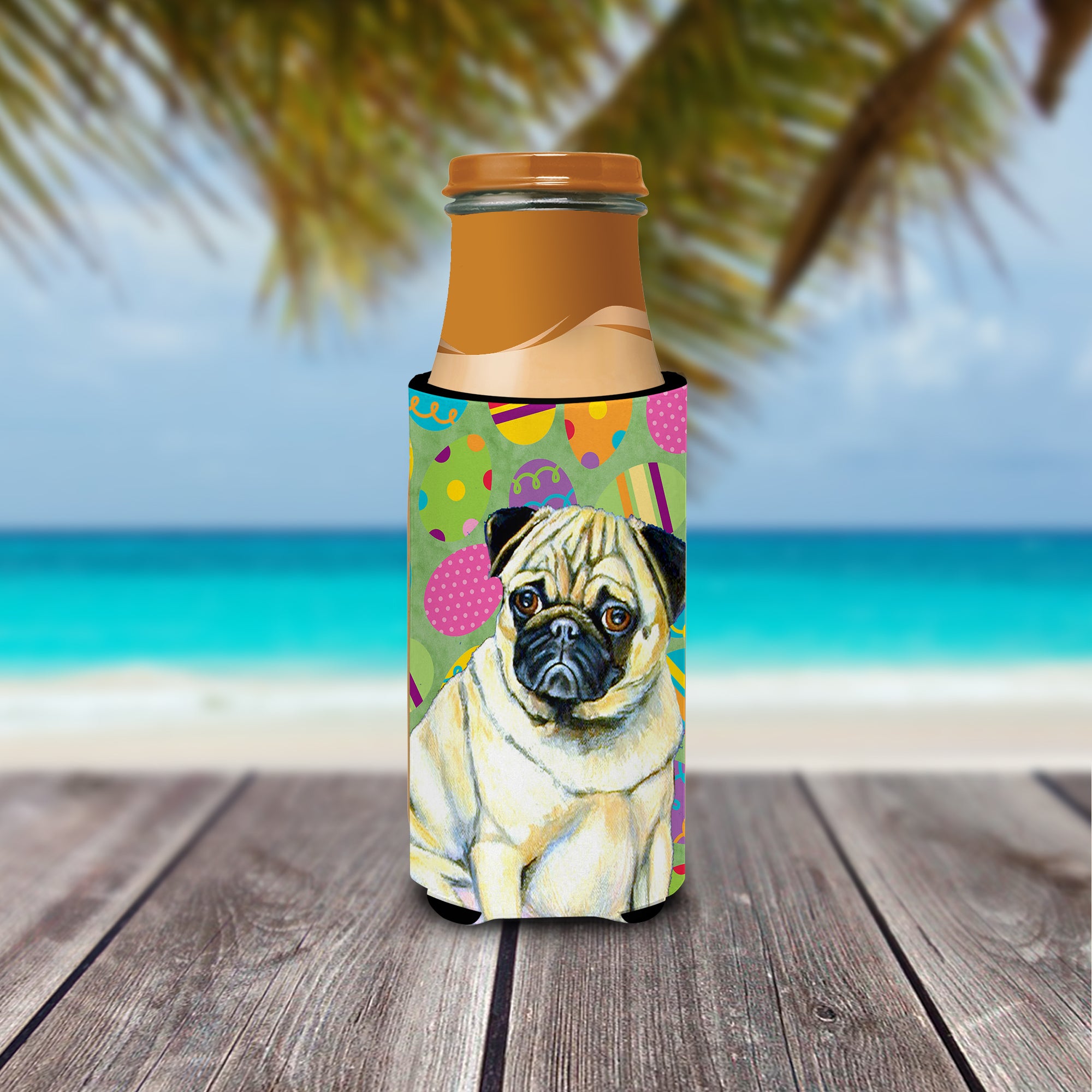 Pug Easter Eggtravaganza Ultra Beverage Insulators for slim cans LH9432MUK