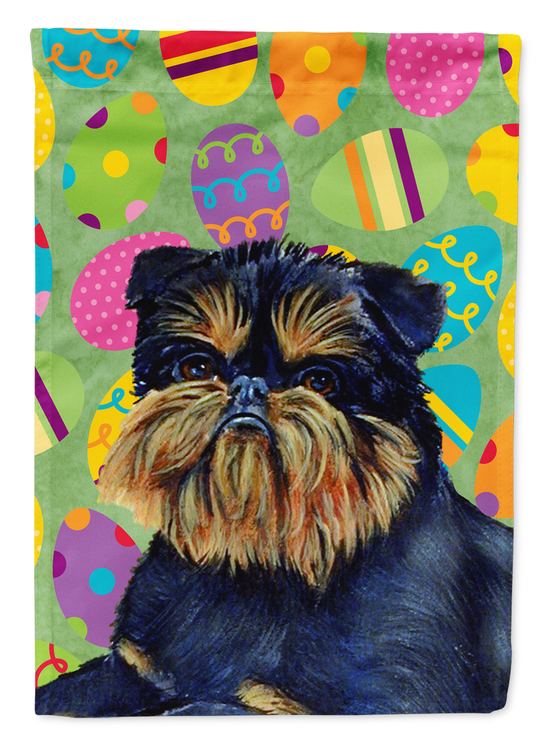 Brussels Griffon Easter Eggtravaganza Flag Canvas House Size