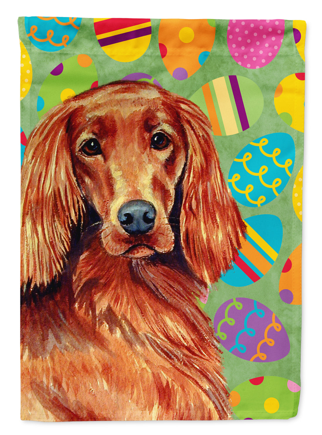 Irish Setter Easter Eggtravaganza Flag Canvas House Size