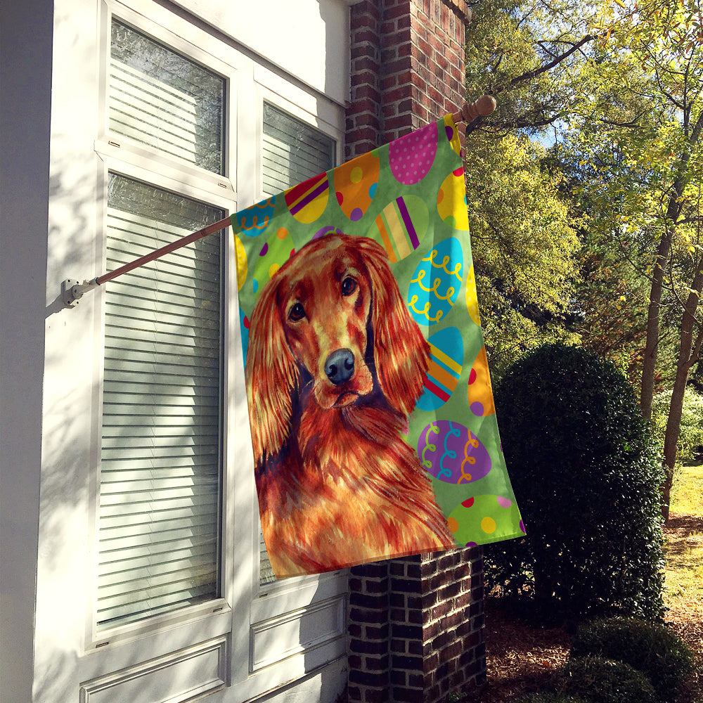 Irish Setter Easter Eggtravaganza Flag Canvas House Size  the-store.com.