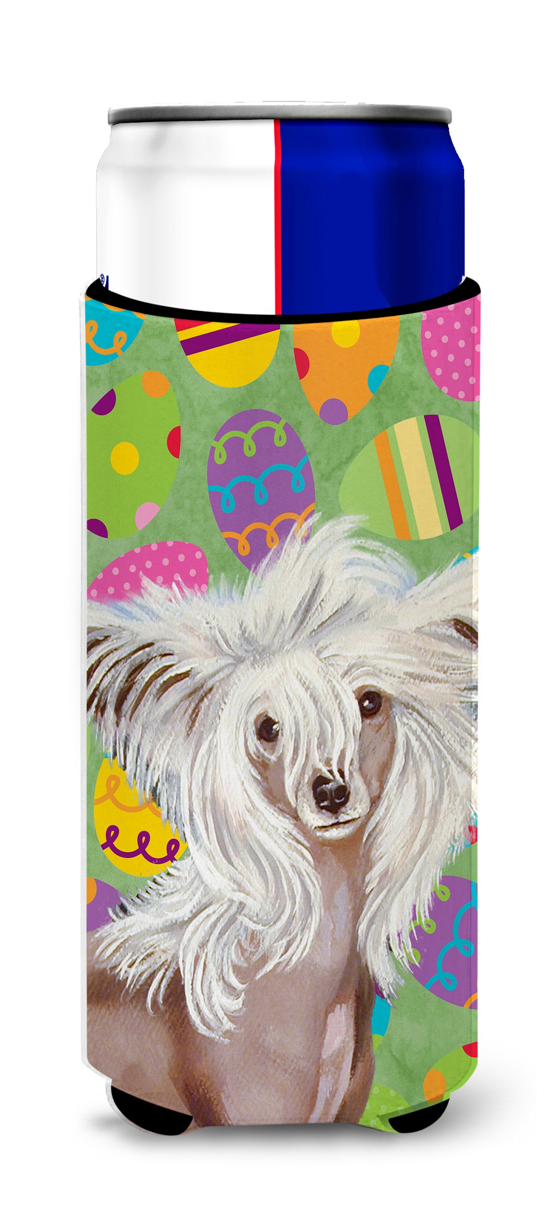 Chinese Crested Easter Eggtravaganza Ultra Beverage Insulators for slim cans LH9437MUK.