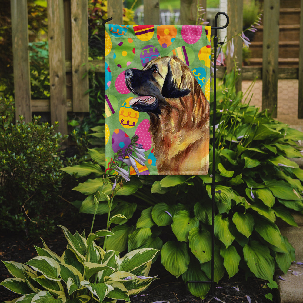 Caroline's Treasures Leonberger Easter Eggtravaganza Garden Flag - Outdoor Decorative Yard Flag