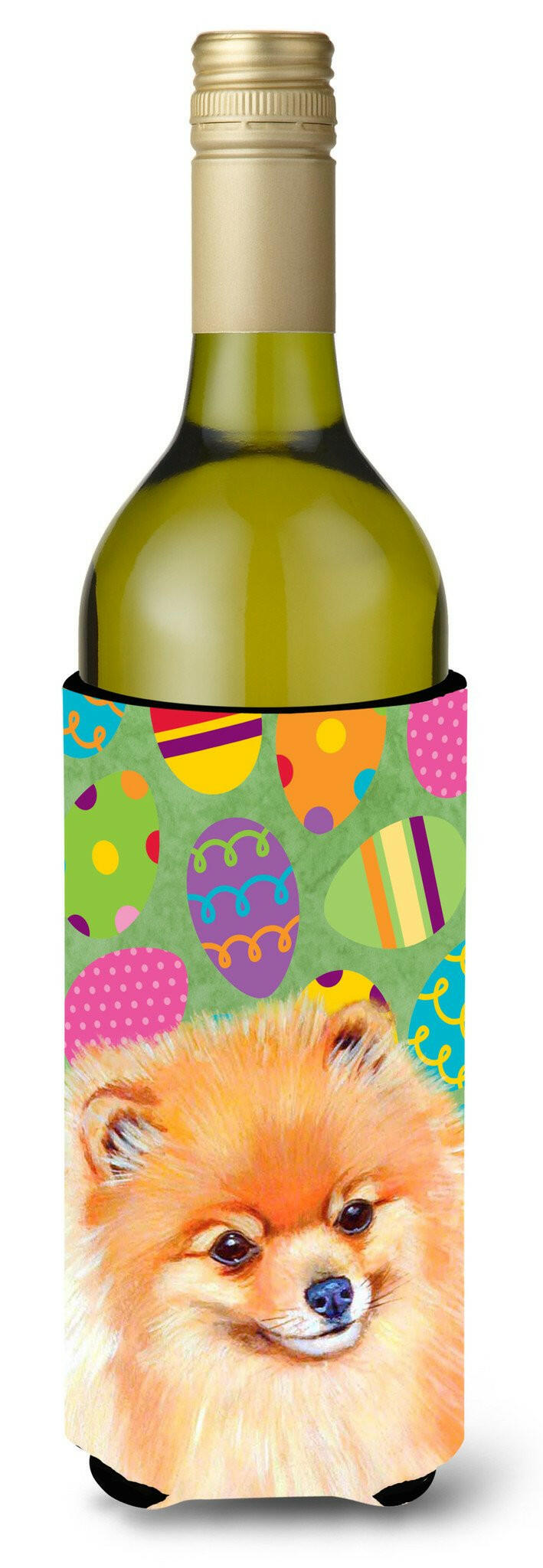 Pomeranian Easter Eggtravaganza Wine Bottle Beverage Insulator Beverage Insulator Hugger by Caroline&#39;s Treasures