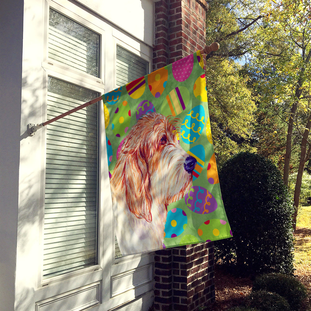 Petit Basset Griffon Vendeen Easter Eggtravaganza Flag Canvas House Size  the-store.com.