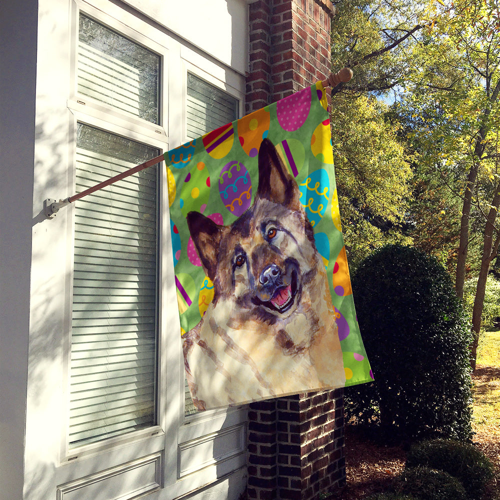 Norwegian Elkhound Easter Eggtravaganza Flag Canvas House Size  the-store.com.