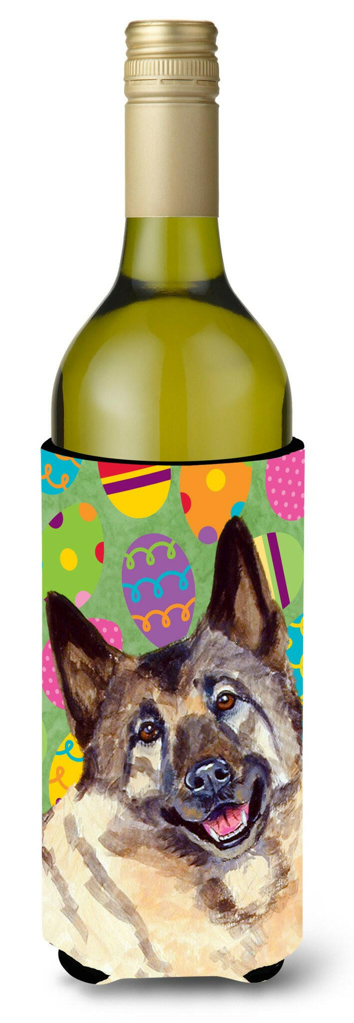 Norwegian Elkhound Easter Eggtravaganza Wine Bottle Beverage Insulator Beverage Insulator Hugger by Caroline&#39;s Treasures