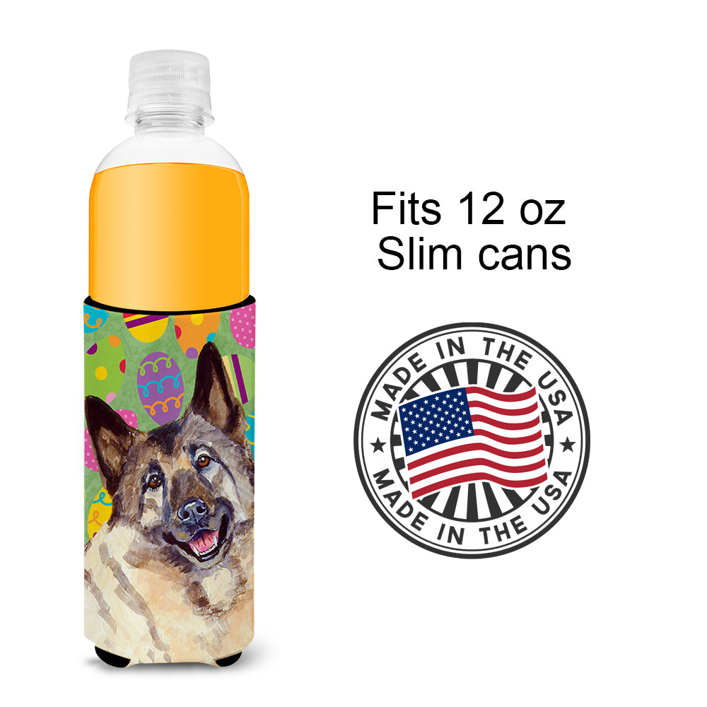 Norwegian Elkhound Easter Eggtravaganza Ultra Beverage Insulators for slim cans LH9443MUK.