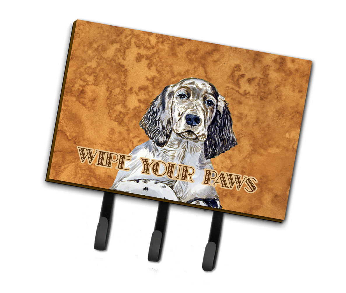 English Setter Wipe your Paws  Leash or Key Holder