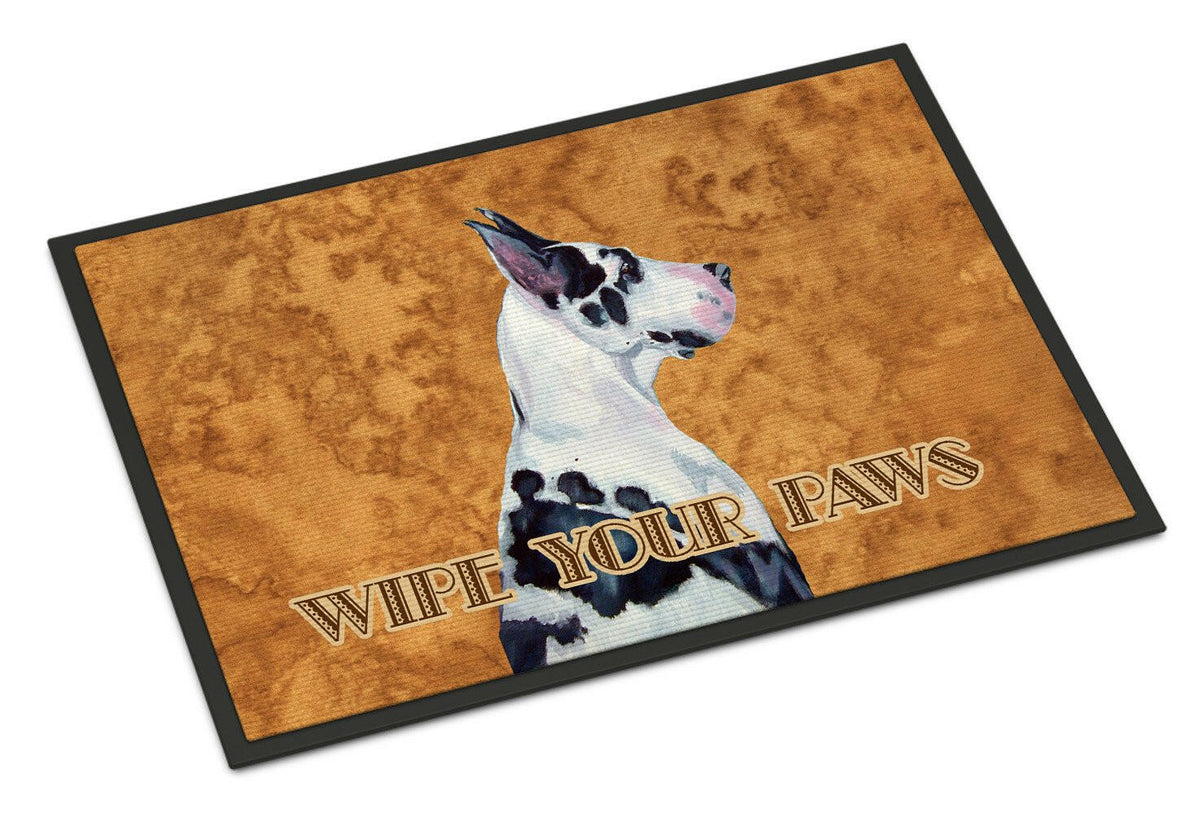 Harlequin Great Dane Wipe your Paws Indoor or Outdoor Mat 18x27 LH9447MAT - the-store.com