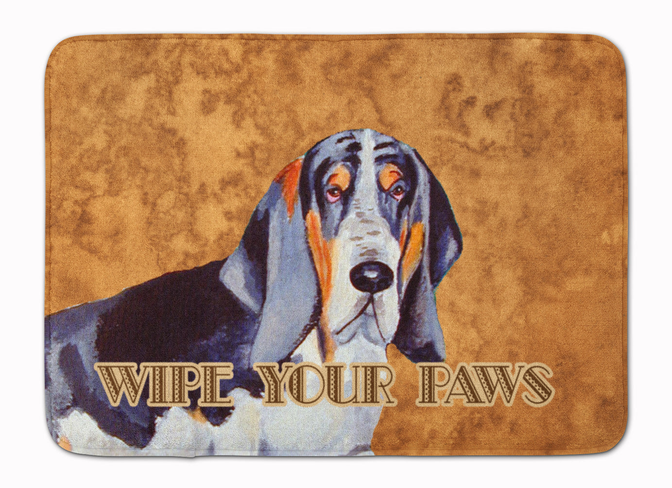 Basset Hound Wipe your Paws Machine Washable Memory Foam Mat LH9448RUG - the-store.com
