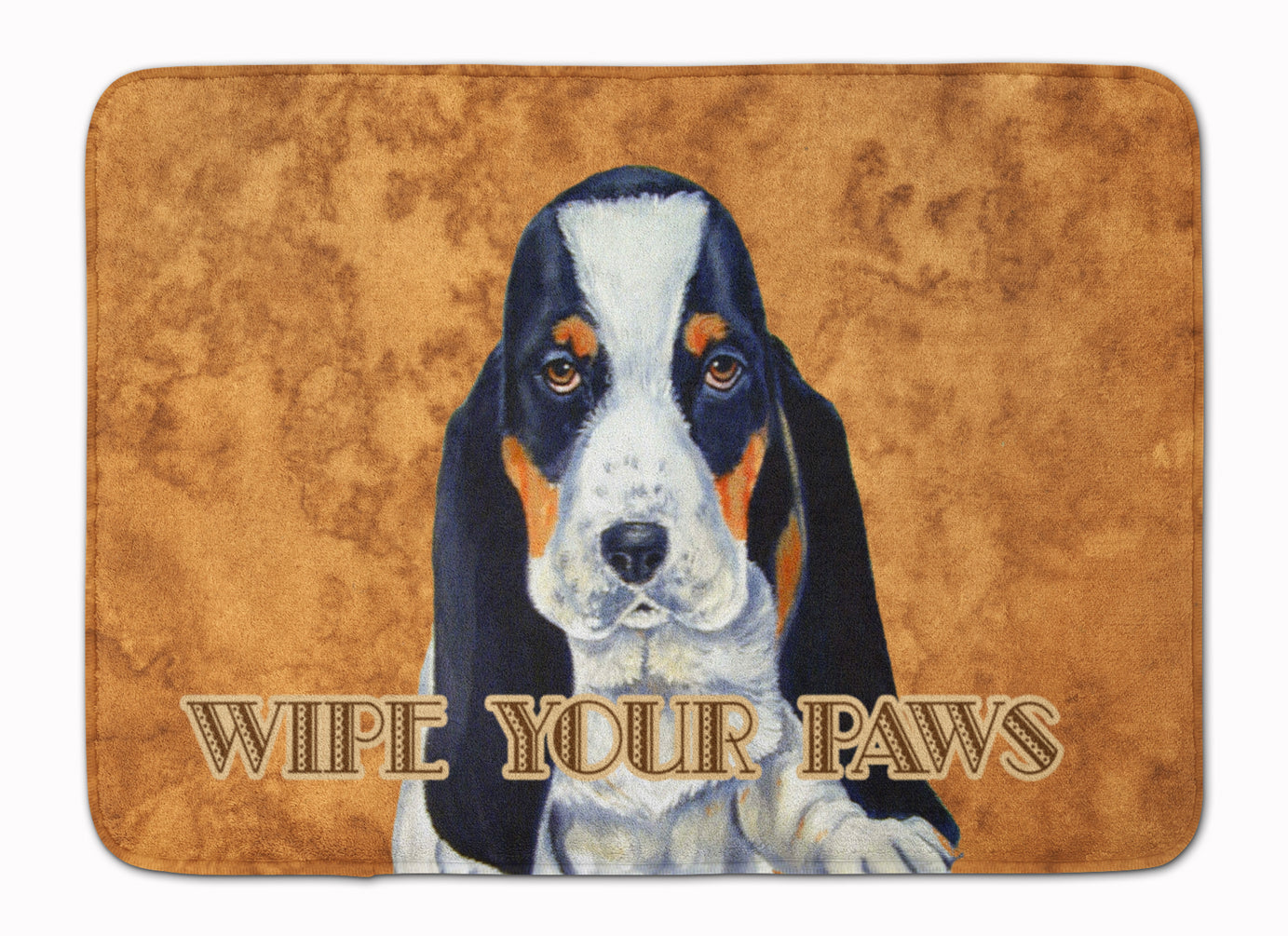 Basset Hound Wipe your Paws Machine Washable Memory Foam Mat LH9450RUG - the-store.com